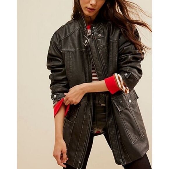 Free People All About That Moto Jacket NEW! - Picture 1 of 8